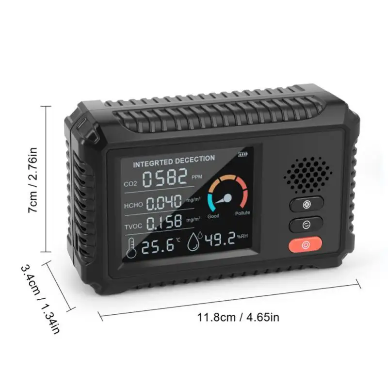 CO2 Meter Digital Temperature Humidity Tester Carbon Dioxide TVOC HCHO Detector Air Quality Monitor co2 sensor Monitor
CO2 Meter Digital Temperature Humidity Tester Carbon Dioxide TVOC HCHO Detector Air Quality Monitor co2 sensor Monitor
