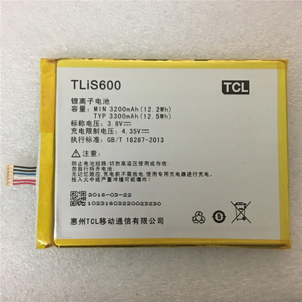 3.8V 3200mAh New Version TLiS600 TCL S720 S720T S750T S725T P728M I718M 3N M2U M2L M2M Battery 
3.8V 3200mAh New Version TLiS600 TCL S720 S720T S750T S725T P728M I718M 3N M2U M2L M2M Battery