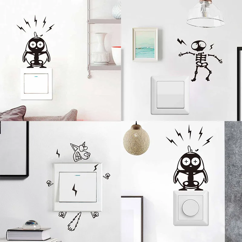 DIY Spoof Wall Stickers Cute Cartoon Animal Korean Creative Wall Decoration Socket Paste Switch Sticker Wallpaper Paste
DIY Spoof Wall Stickers Cute Cartoon Animal Korean Creative Wall Decoration Socket Paste Switch Sticker Wallpaper Paste