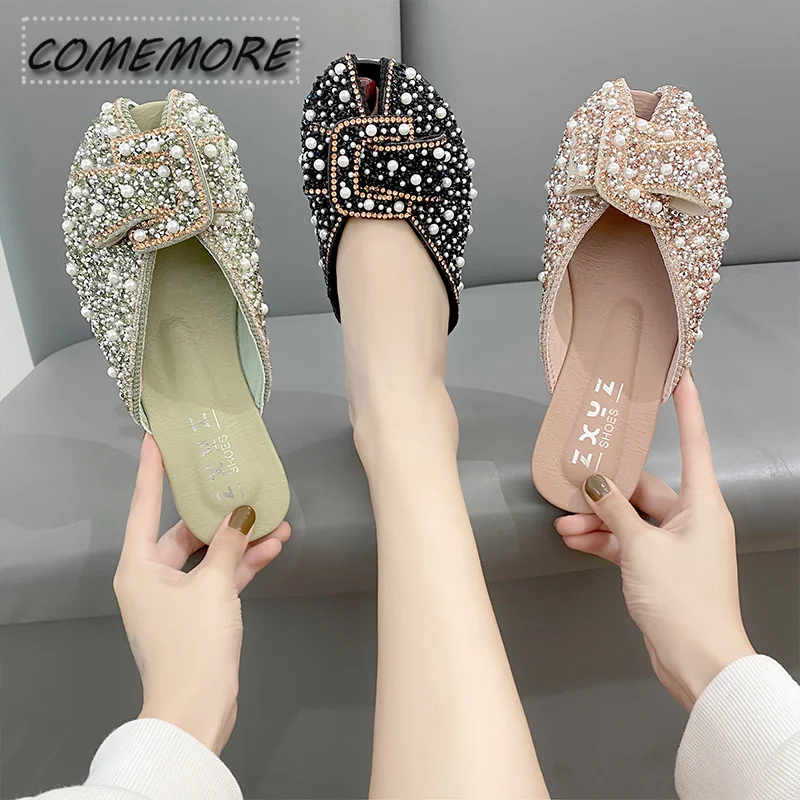 For Women 2023 Summer Loafers Glitter Slides Ladies Slippers Peep Toe Flat Shoes Female Fashion Jelly New Luxury Designer Black
For Women 2023 Summer Loafers Glitter Slides Ladies Slippers Peep Toe Flat Shoes Female Fashion Jelly New Luxury Designer Black