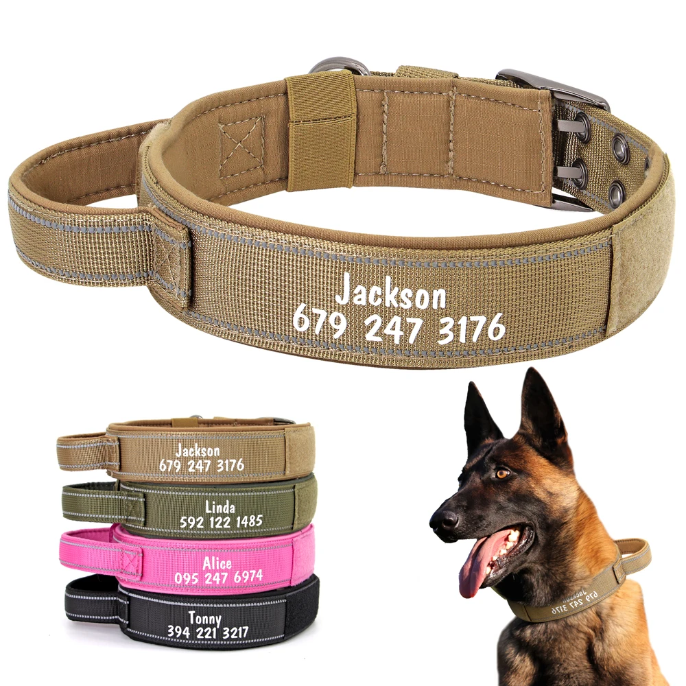 Custom Military Dog Collar Personalized Tactical Nylon Accessories Collars Adjustable Pitbull Dog Collar For Medium Large Dogs
Custom Military Dog Collar Personalized Tactical Nylon Accessories Collars Adjustable Pitbull Dog Collar For Medium Large Dogs