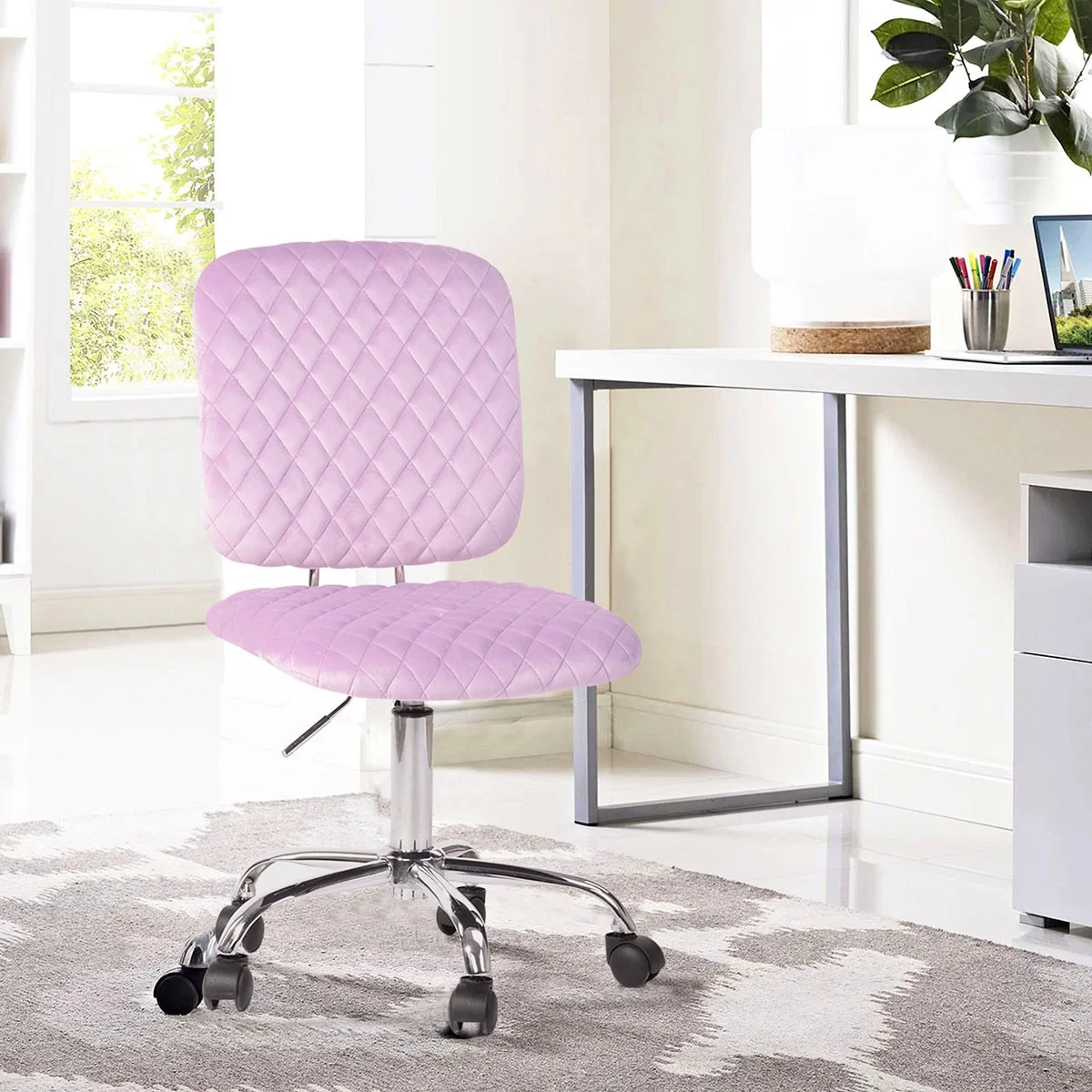 Upholstery Task Chair Home Office Chair Room 360 Degree Swivel Roller Upholstered High Elastic Sponge Leather Fabric Comfortable
Upholstery Task Chair Home Office Chair Room 360 Degree Swivel Roller Upholstered High Elastic Sponge Leather Fabric Comfortable