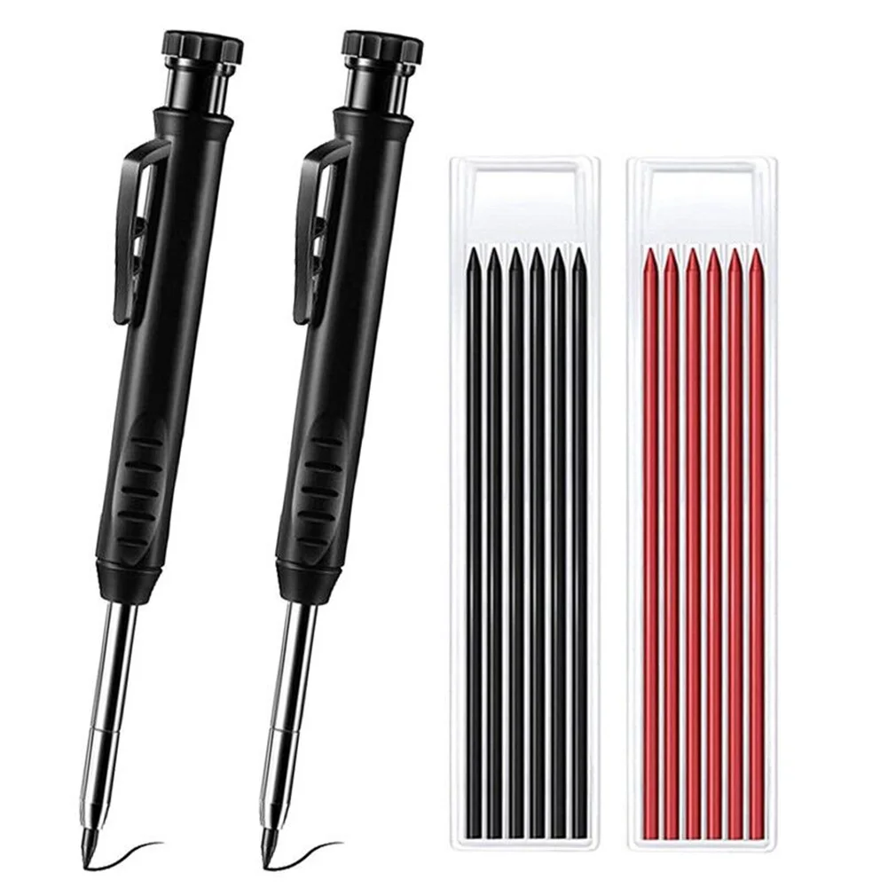 2pcs Built-In Sharpener Pencil Deep-hole Marker With Refill Leads For Metal Plastic Glass Wood Paper Hand Tool Woodworking
2pcs Built-In Sharpener Pencil Deep-hole Marker With Refill Leads For Metal Plastic Glass Wood Paper Hand Tool Woodworking
