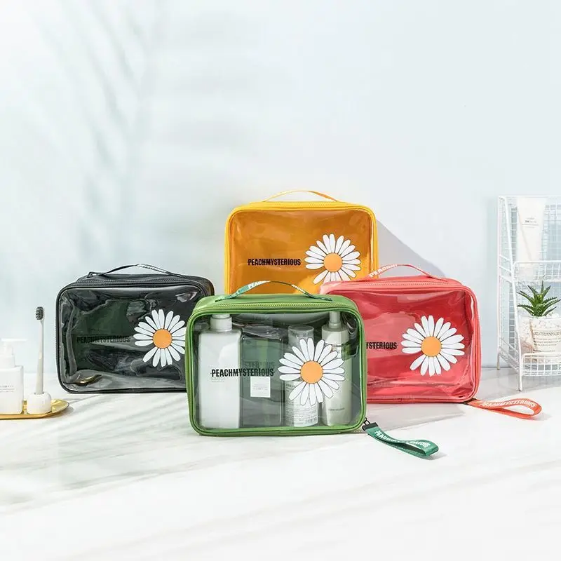 Large Capacity PVC Wash Pouch Transparent Makeup Bags Women Waterproof Zipper Beauty Bag Ladies Fashion Daisy Makeup Storage Bag
Large Capacity PVC Wash Pouch Transparent Makeup Bags Women Waterproof Zipper Beauty Bag Ladies Fashion Daisy Makeup Storage Bag