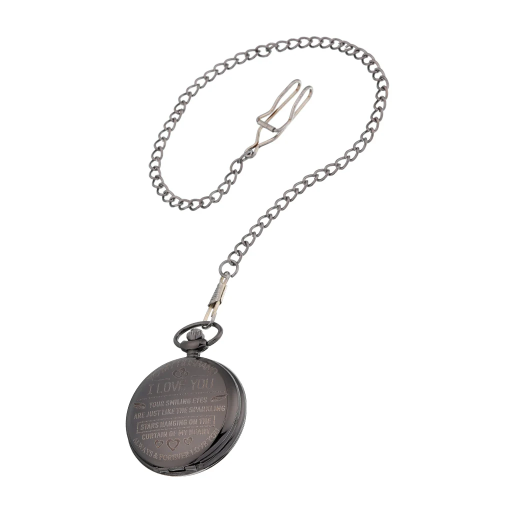 Pocket Watch Quartz Pocket Watch Lettering Vintage Pendant Decoration Gift with Chain, To My Dad
Pocket Watch Quartz Pocket Watch Lettering Vintage Pendant Decoration Gift with Chain, To My Dad