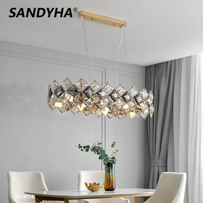 Современная роскошная люстра SANDYHA, креативный дизайн, комнатный Хрустальный декор для виллы, спальни, гостиной, столовой, подвесные светиль...
Современная роскошная люстра SANDYHA, креативный дизайн, комнатный Хрустальный декор для виллы, спальни, гостиной, столовой, подвесные светиль...