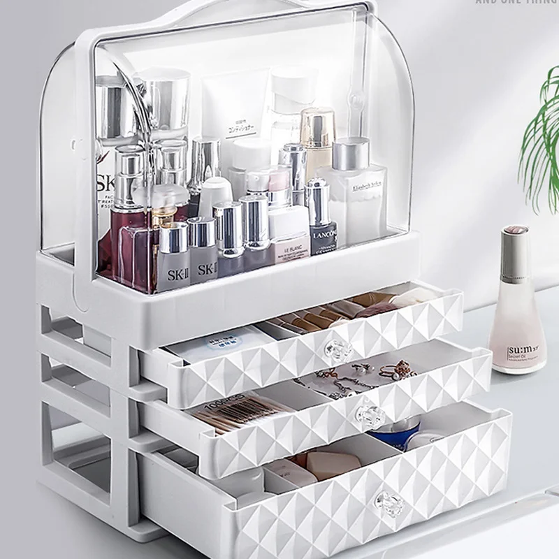 Cosmetics Storage Box Three Layer Drawer Makeup Jewelry Organizer Desktop Lipstick Nail Oil Container Beauty Cosmetic Case
Cosmetics Storage Box Three Layer Drawer Makeup Jewelry Organizer Desktop Lipstick Nail Oil Container Beauty Cosmetic Case