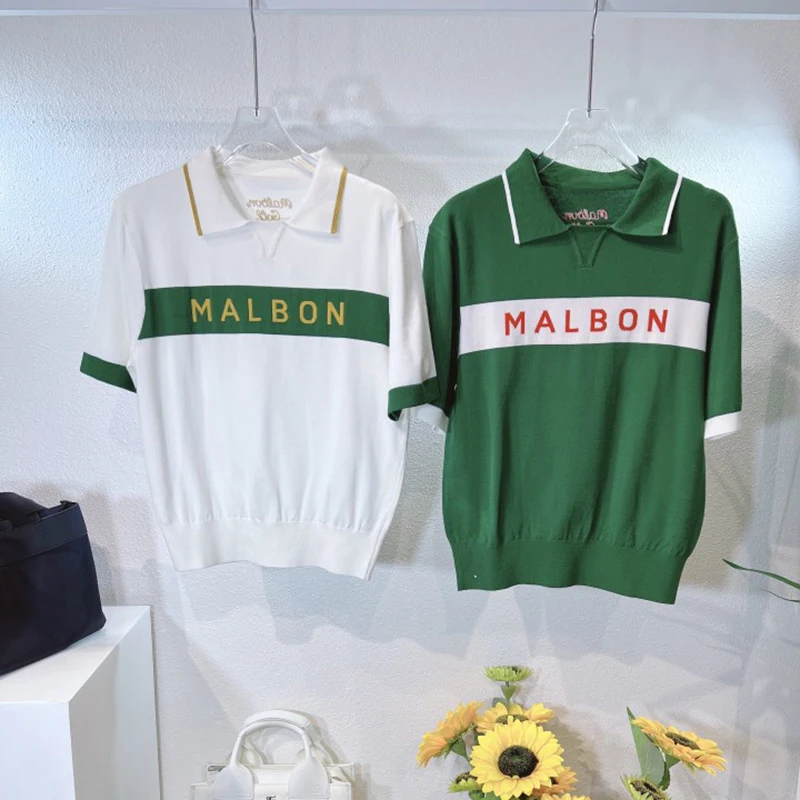 MALBON Golf women's knitted short-sleeved 2022 summer new lapel fashion all-match top GOLF outdoor sports breathable jersey
MALBON Golf women's knitted short-sleeved 2022 summer new lapel fashion all-match top GOLF outdoor sports breathable jersey