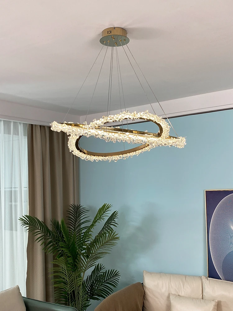 Modern Light Luxury Led Living Room Chandelier Crystal Lamp Bedroom Dining Room Chandelier Creative Circle Chandelier Nordic 
Modern Light Luxury Led Living Room Chandelier Crystal Lamp Bedroom Dining Room Chandelier Creative Circle Chandelier Nordic