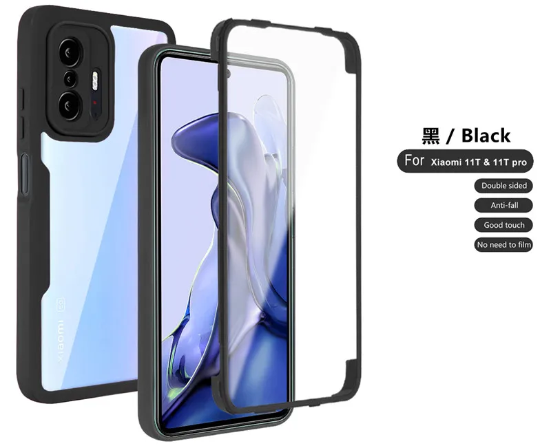 Xiaomi Mi 11T Pro Case 360 Degree Full Protection Cover for Xiaomi 11T Pro Double Side Case Lens Screen Protection Xiaomi11T 5G
Xiaomi Mi 11T Pro Case 360 Degree Full Protection Cover for Xiaomi 11T Pro Double Side Case Lens Screen Protection Xiaomi11T 5G
