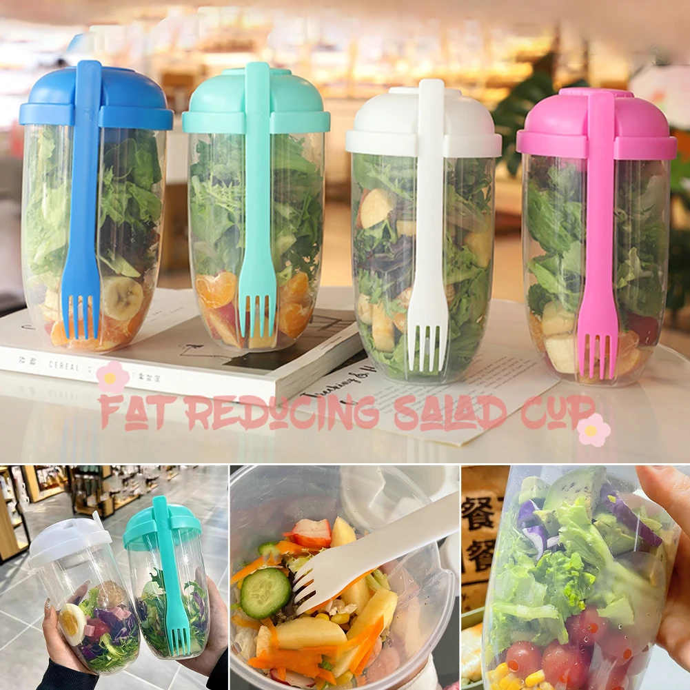 1000ML Portable Salad Cup Kids Breakfast Salad Bowl Cereal Nut Yogurt Salad Cup Container Set With Fork Food Storage Lunch Box
1000ML Portable Salad Cup Kids Breakfast Salad Bowl Cereal Nut Yogurt Salad Cup Container Set With Fork Food Storage Lunch Box