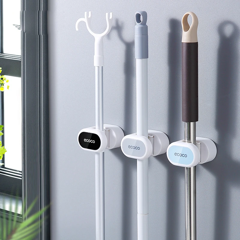 Wall Mounted Mop Holder Bathroom Self-adhesive Broom Hanger Mop Strong Hooks Wall Racks Kitchen Organizer Storage Houseware
Wall Mounted Mop Holder Bathroom Self-adhesive Broom Hanger Mop Strong Hooks Wall Racks Kitchen Organizer Storage Houseware
