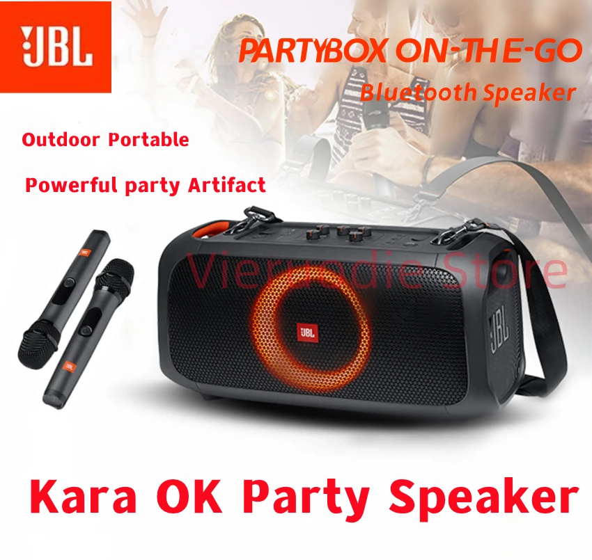 

Original JBL PARTYBOX ON-THE-GO Wireless Audio Speaker Home Theater Home Party Speaker KTV Karaoke Portable Speaker Microphone