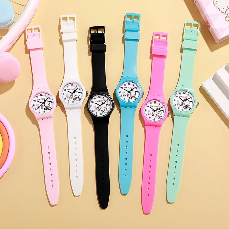 New Sanrios Cartoon Pachacco Cartoon Watch Student Children Kawaii Girl Heart Sweet and Cute Silicone Quartz Pointer Wrist Watch
New Sanrios Cartoon Pachacco Cartoon Watch Student Children Kawaii Girl Heart Sweet and Cute Silicone Quartz Pointer Wrist Watch