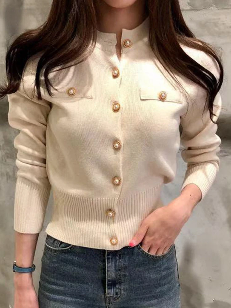 Womens Clothing Fashion Knitted Cardigan Sweater New Long Sleeve Short Coat Casual Korean Single Breasted Slim Top Pull Femme
Womens Clothing Fashion Knitted Cardigan Sweater New Long Sleeve Short Coat Casual Korean Single Breasted Slim Top Pull Femme