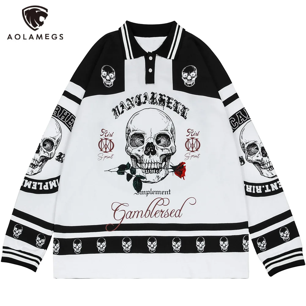 Aolamegs Hip Hop Sweatshirt Men Skull Rose Flower Patchwork Color Cotton Pullover Casual Punk High Street Tops Spring Streetwear
Aolamegs Hip Hop Sweatshirt Men Skull Rose Flower Patchwork Color Cotton Pullover Casual Punk High Street Tops Spring Streetwear