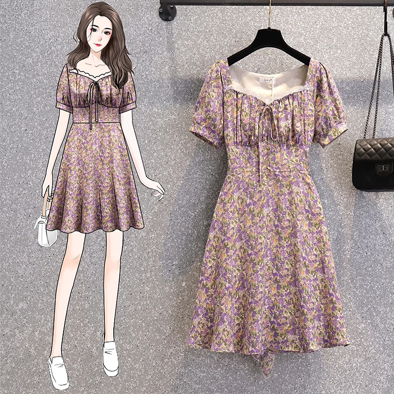 Elegant Sweet Large Size Women's Clothing 2022 New Floral Waist Slim Puff Sleeve Chiffon Dress J107
Elegant Sweet Large Size Women's Clothing 2022 New Floral Waist Slim Puff Sleeve Chiffon Dress J107