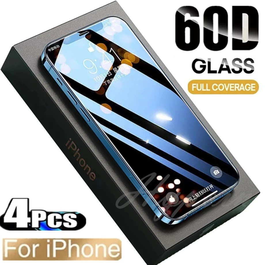 60D 4PCS Full Cover Protective Glass on For iphone 12 X XS XR Tempered Glass Iphone 13 11 Pro Max Screen Protector Film Case
60D 4PCS Full Cover Protective Glass on For iphone 12 X XS XR Tempered Glass Iphone 13 11 Pro Max Screen Protector Film Case