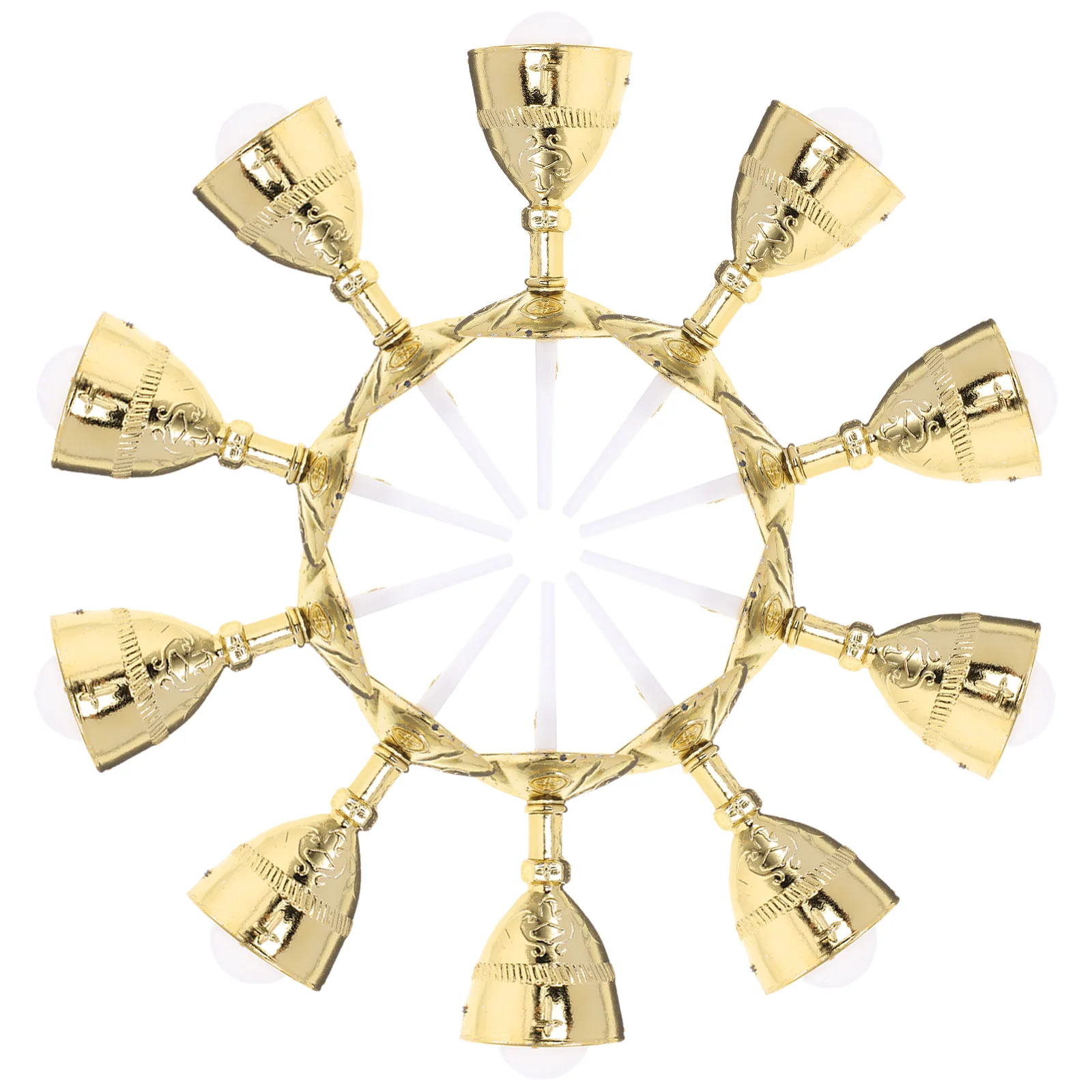 10 Pcs Cross Decorations Holy Grail Insert Church Bible Decors Cake 11.5x3.7cm Party Supplies Goblet Golden Plastic Religion 
10 Pcs Cross Decorations Holy Grail Insert Church Bible Decors Cake 11.5x3.7cm Party Supplies Goblet Golden Plastic Religion