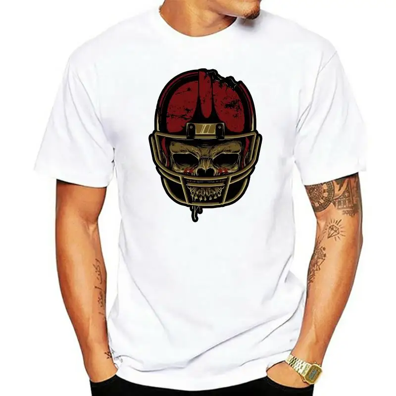 Men's white t-shirt American Football Skull Men Printing Short Sleeve Tshirt trend
Men's white t-shirt American Football Skull Men Printing Short Sleeve Tshirt trend