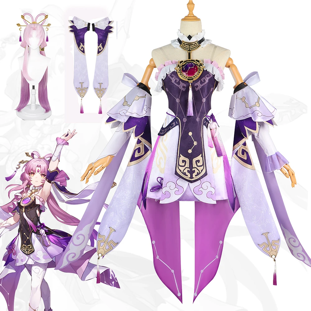 Game Honkai Star Rail Cosplay Fu Xuan Women Girls Backless Dress Wig Suit Halloween Carnival Party Costume
Game Honkai Star Rail Cosplay Fu Xuan Women Girls Backless Dress Wig Suit Halloween Carnival Party Costume