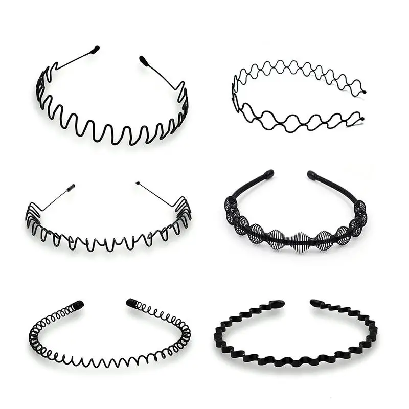 6PCS Fashion Wave Mens Women Unisex Black Metal Wavy Hair HeadBands Sport Headband Hairband Hair Accessories
6PCS Fashion Wave Mens Women Unisex Black Metal Wavy Hair HeadBands Sport Headband Hairband Hair Accessories