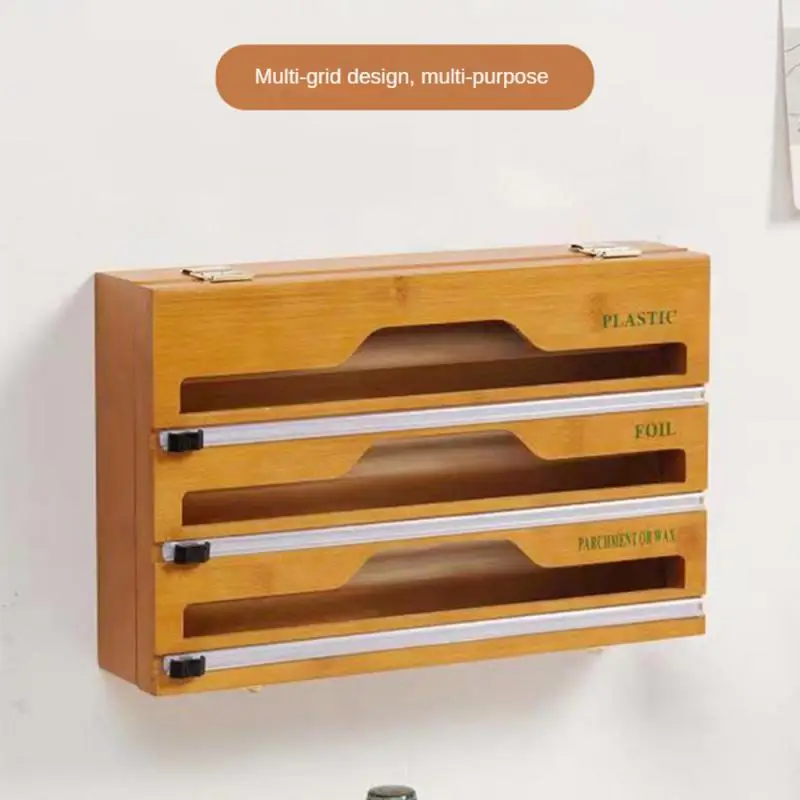 Bamboo Roll Organizer Cutter Wax Paper Parchment Paper Tin Storage Holder Bamboo Plastic Wrap Cutter Cling Film Holder
Bamboo Roll Organizer Cutter Wax Paper Parchment Paper Tin Storage Holder Bamboo Plastic Wrap Cutter Cling Film Holder