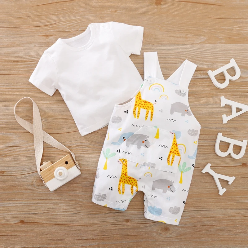 Hibobi Boys Clothes Baby Summer Animal Shirt Set Print Short Sleeve Shirt + Overalls 12-18 Months
Hibobi Boys Clothes Baby Summer Animal Shirt Set Print Short Sleeve Shirt + Overalls 12-18 Months