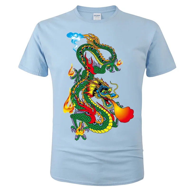Футболка мужская с круглым вырезом, хлопок, короткий рукав, принт дракона, Повседневная модная тенниска, крутая уличная одежда, G176, лето
Футболка мужская с круглым вырезом, хлопок, короткий рукав, принт дракона, Повседневная модная тенниска, крутая уличная одежда, G176, лето
