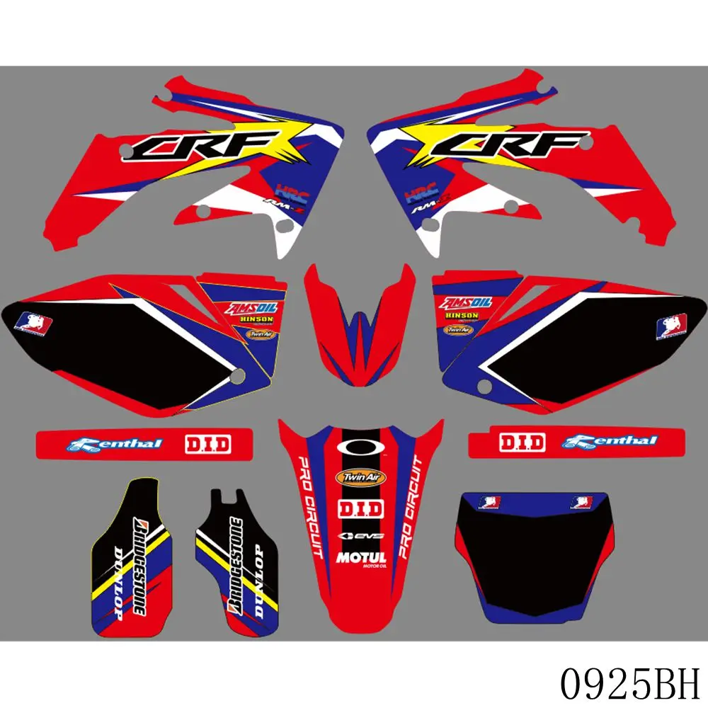 Full Graphics Decals Stickers Motorcycle Background Custom Number Name For HONDA CRF 250R CRF 250 CRF250R CRF250 2004 2005
Full Graphics Decals Stickers Motorcycle Background Custom Number Name For HONDA CRF 250R CRF 250 CRF250R CRF250 2004 2005