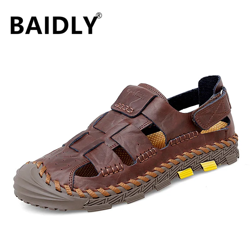 Men's Sandals Summer Male Beach Genuine Leather Shoes New Casual Slippers for Men Leisure Fashion Sandal Man Sandalia Masculina
Men's Sandals Summer Male Beach Genuine Leather Shoes New Casual Slippers for Men Leisure Fashion Sandal Man Sandalia Masculina
