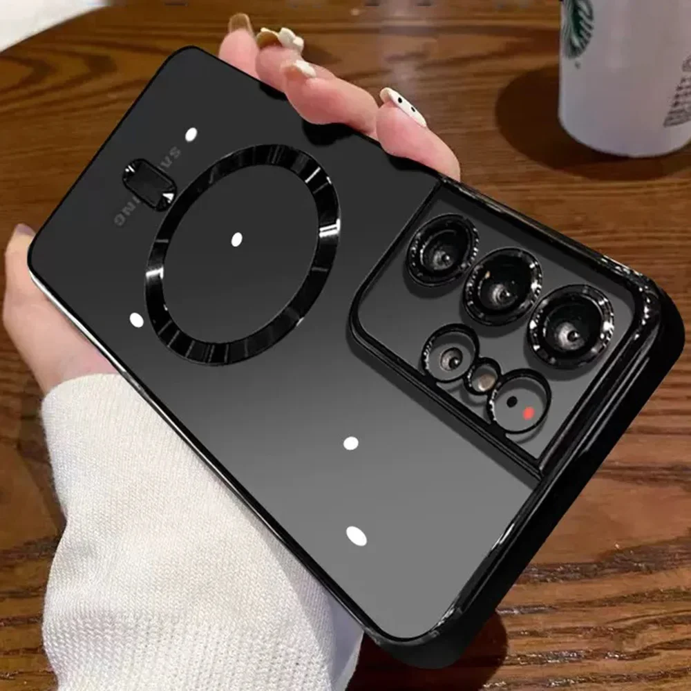 For Magsafe Transparent Plating Magnetic Phone Cases For Samsung S23 Ultra S22 Plus S21 Wireless Charge Luxury Silicon Cover
For Magsafe Transparent Plating Magnetic Phone Cases For Samsung S23 Ultra S22 Plus S21 Wireless Charge Luxury Silicon Cover