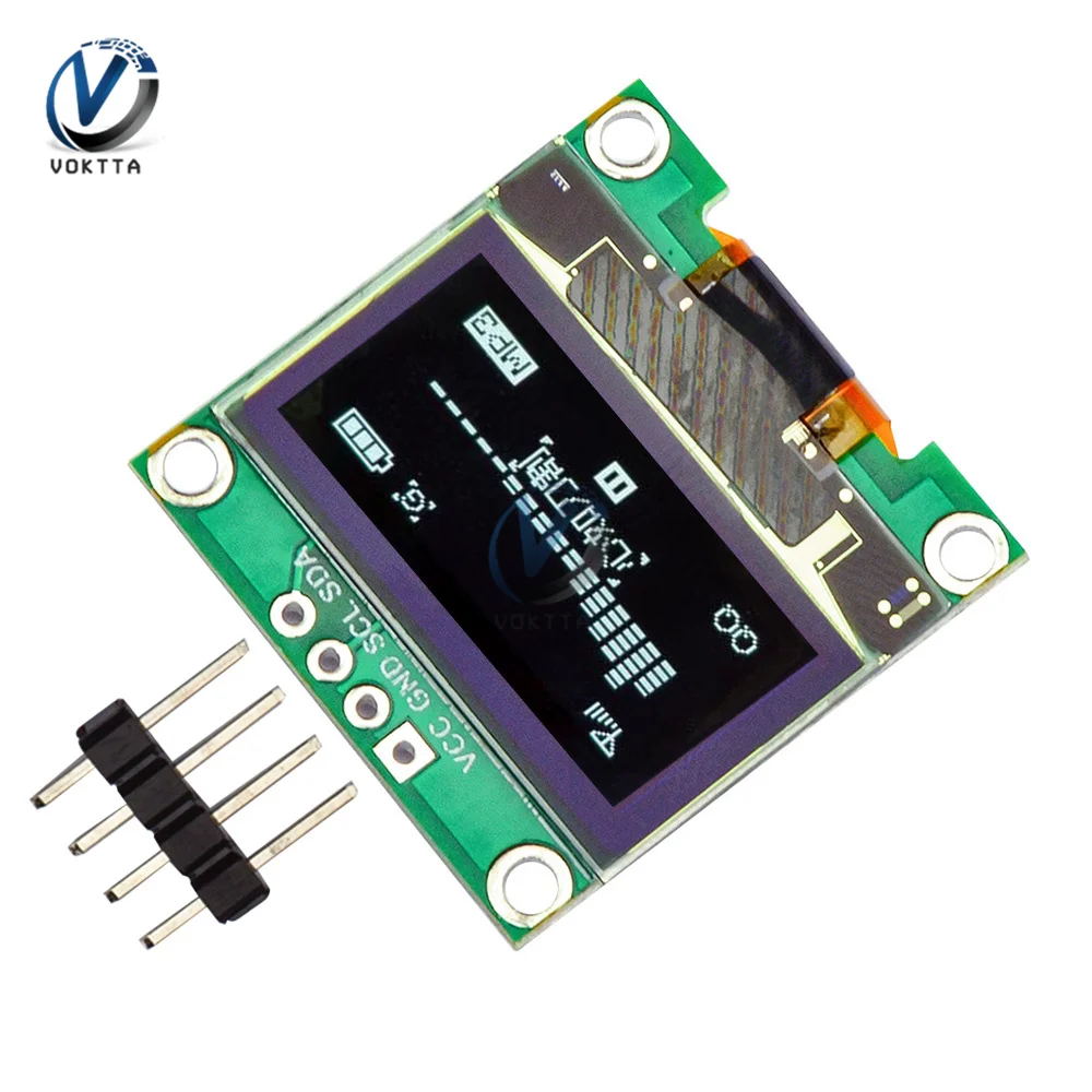Модуль OLED-дисплея 0,96 дюйма, плата драйвера SSD1306 с интерфейсом OLED IIC/I2C, разрешение x 6, подходит для Arduino
Модуль OLED-дисплея 0,96 дюйма, плата драйвера SSD1306 с интерфейсом OLED IIC/I2C, разрешение x 6, подходит для Arduino