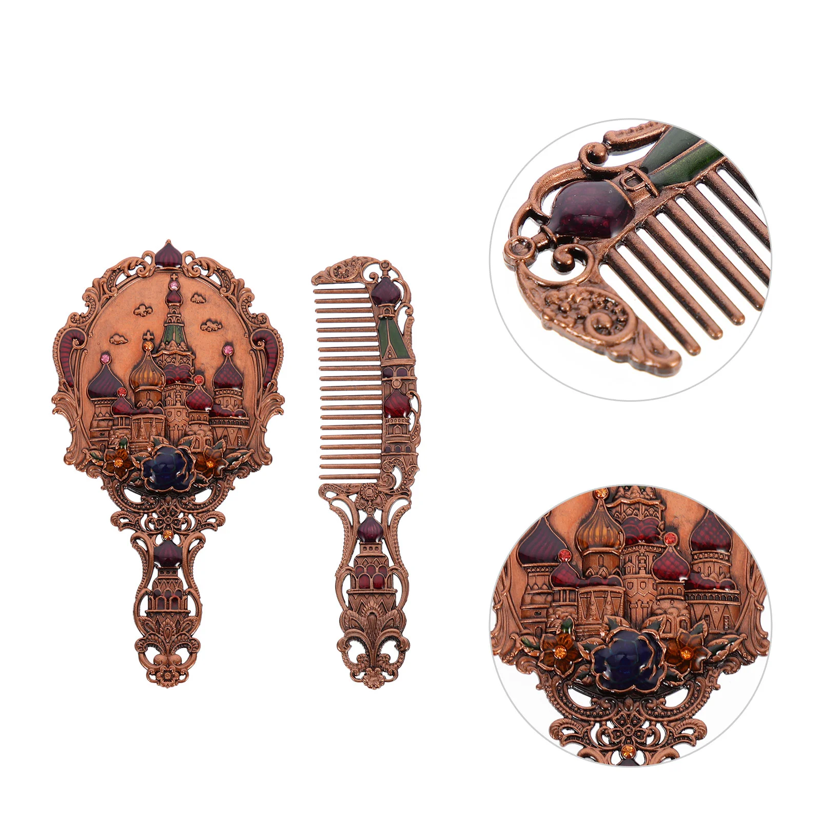 Vanity Mirror Mini Travel Hair Brush Woman Makeup Comb Small Retro Unique Decor Zinc Alloy Tool
Vanity Mirror Mini Travel Hair Brush Woman Makeup Comb Small Retro Unique Decor Zinc Alloy Tool