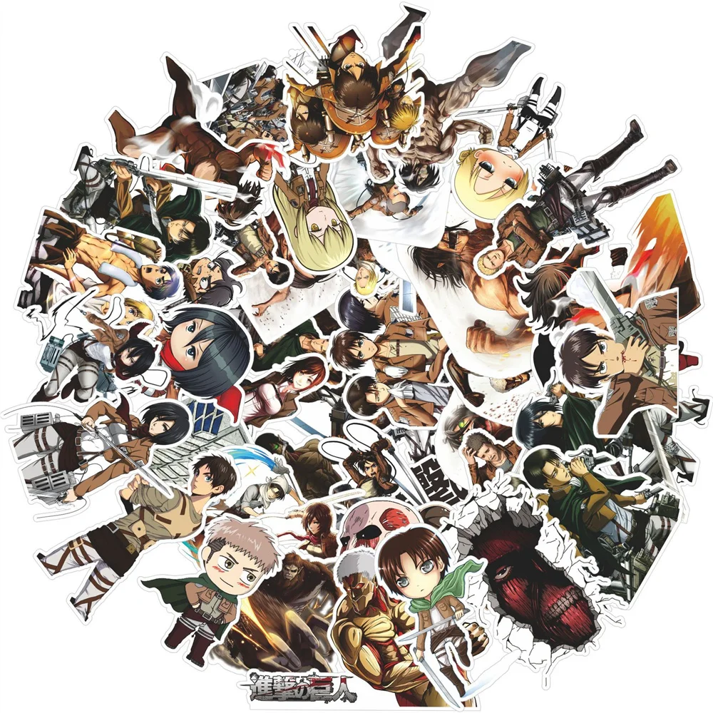 10/30/50PCS Anime Attack on Titan Character Graffiti Sticker for Luggage Laptop IPad Gift Journal Skateboard Sticker Wholesale
10/30/50PCS Anime Attack on Titan Character Graffiti Sticker for Luggage Laptop IPad Gift Journal Skateboard Sticker Wholesale