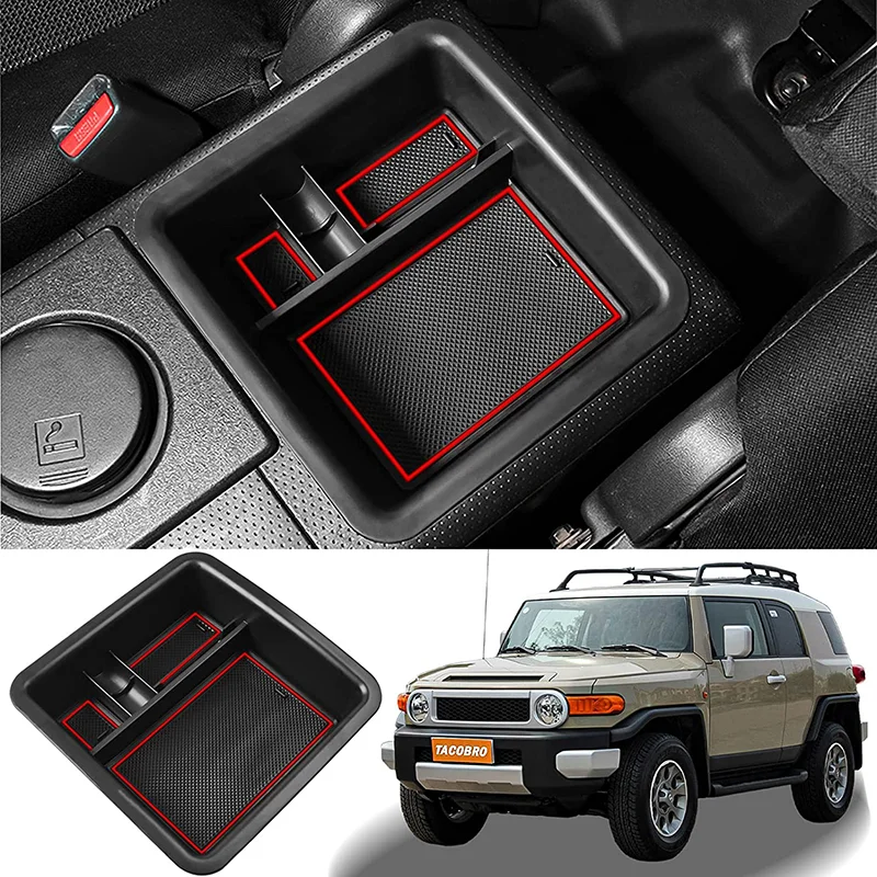 

Органайзер центральной консоли, совместимый с FJ Cruiser 2007-2021, аксессуары, подлокотник, дополнительная коробка для хранения, ABS Вставка, перчато...