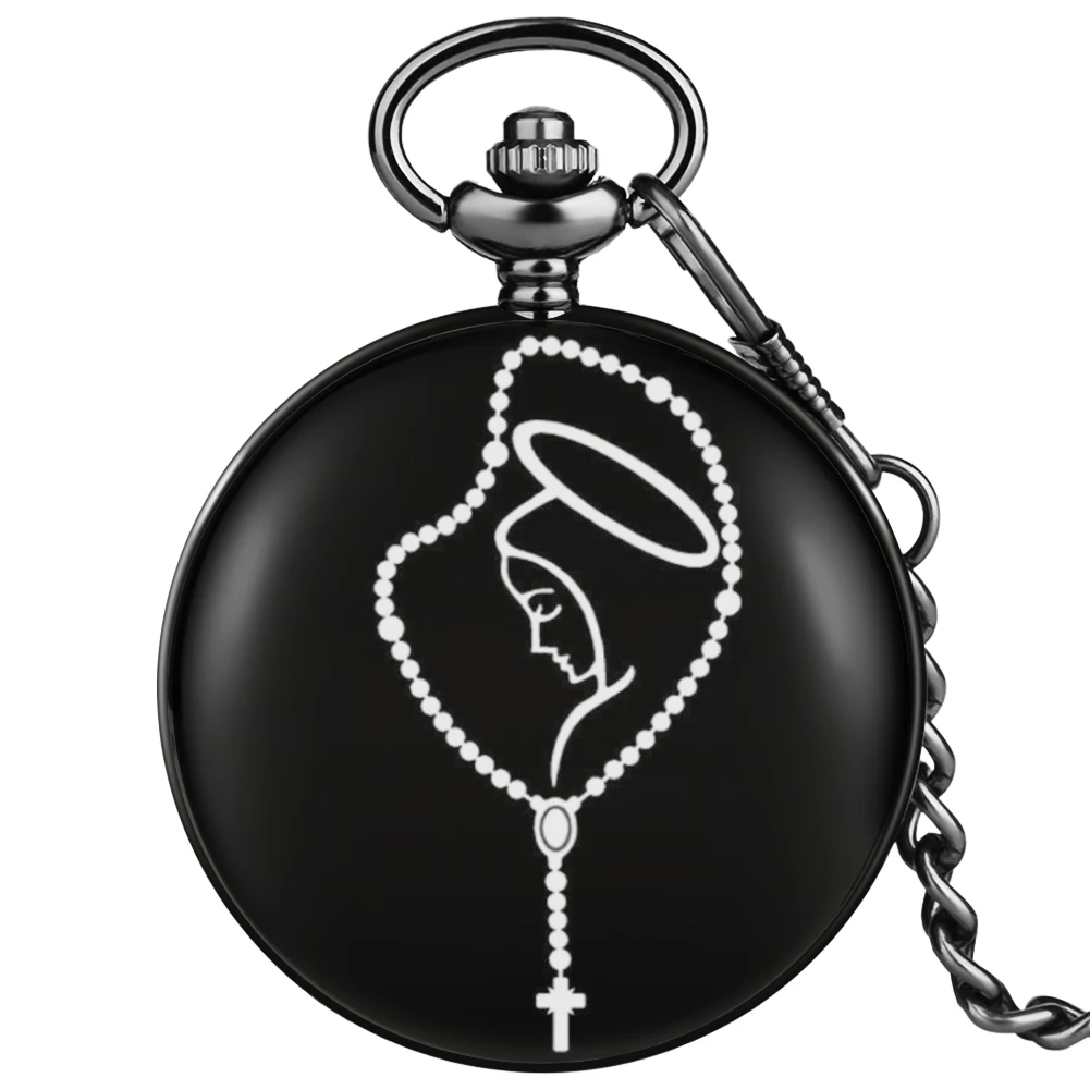 Classic Black Retro Unisex Quartz Pocket Watch Thick Chain Religious Theme Personalized Pendant Clock Souvenir Accept Customized
Classic Black Retro Unisex Quartz Pocket Watch Thick Chain Religious Theme Personalized Pendant Clock Souvenir Accept Customized