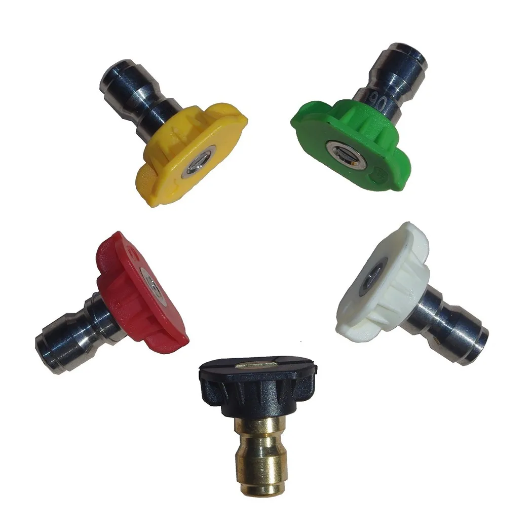 5pcs/Set 1/4" Quick Connector Car Washing Nozzles 0/15/25/40 Degree Metal High Pressure Washer Nozzle Part Tool
5pcs/Set 1/4" Quick Connector Car Washing Nozzles 0/15/25/40 Degree Metal High Pressure Washer Nozzle Part Tool