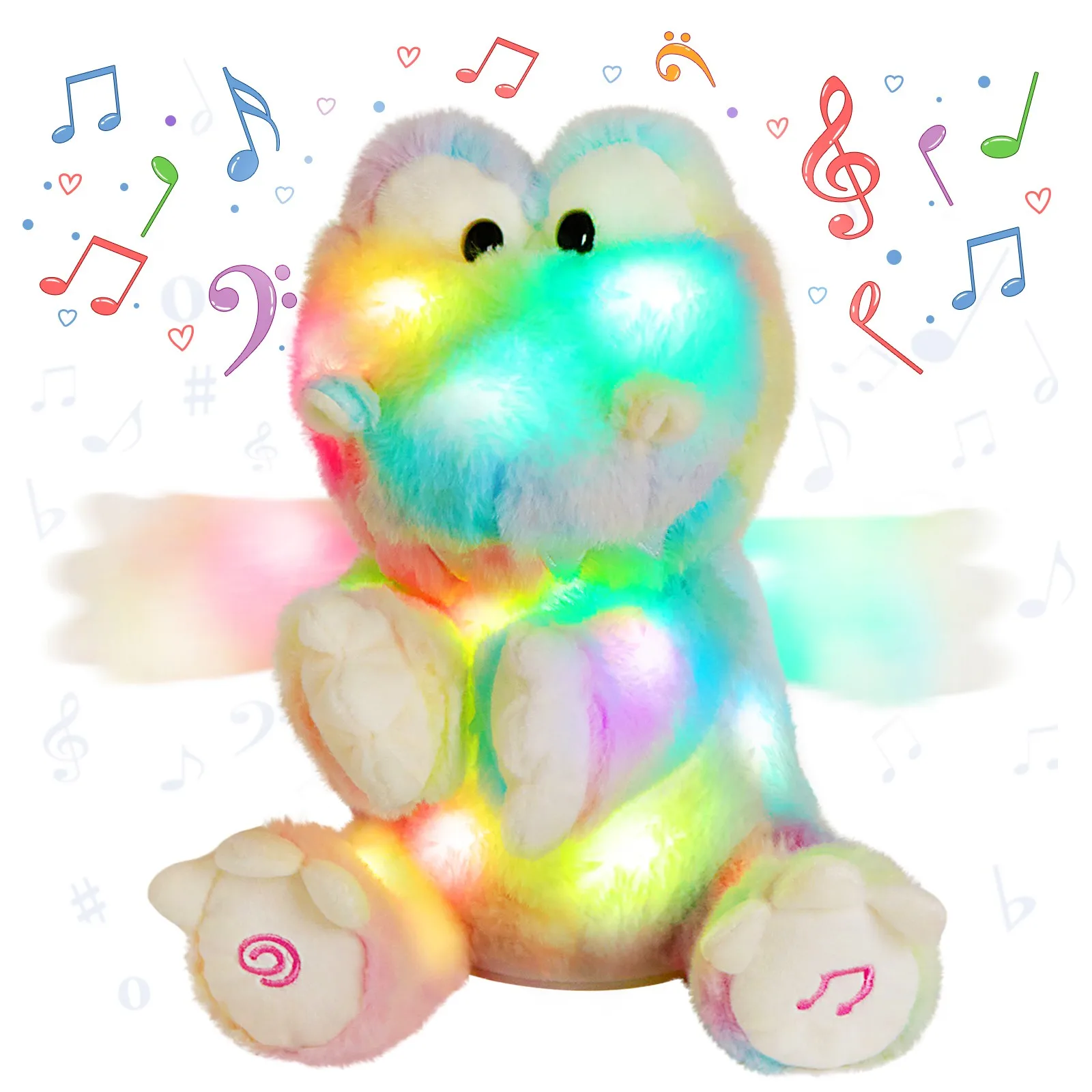 26cm Dinosaur Electric Claping Hand Colorful Plush Toys Throw Pillows Birthday Gift LED Light Stuffed Toy Animals for Girls Kids
26cm Dinosaur Electric Claping Hand Colorful Plush Toys Throw Pillows Birthday Gift LED Light Stuffed Toy Animals for Girls Kids