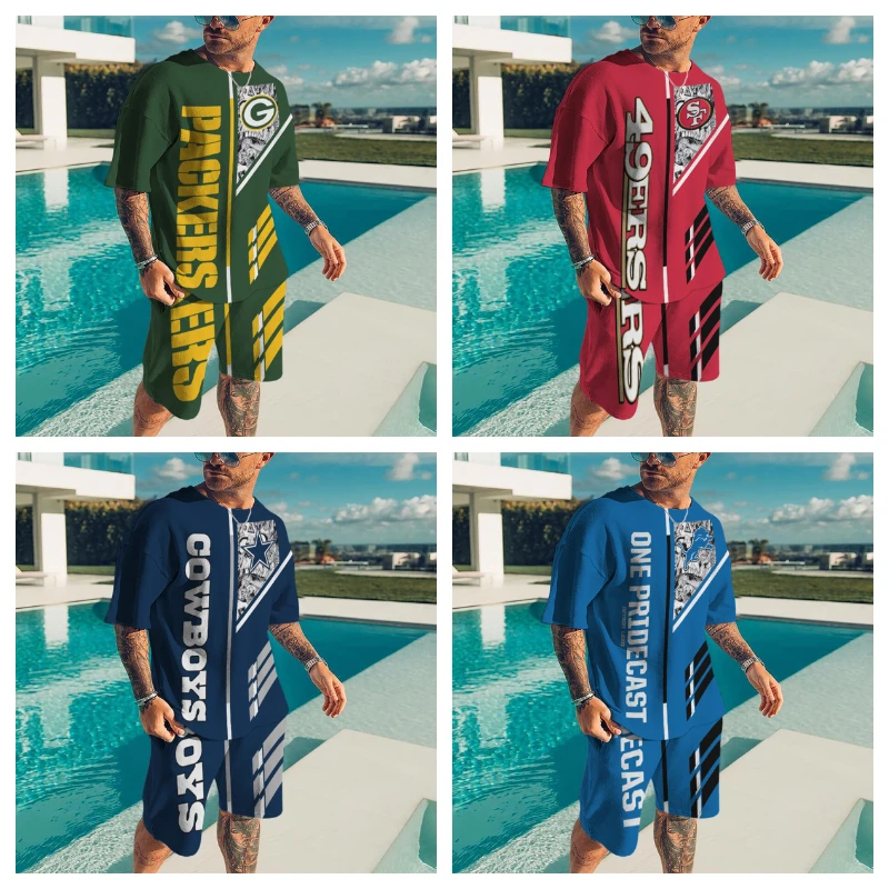Men Set Print Summer Men's Sportswear Shorts Sets O-Neck Short Sleeve Suit Trend Printing Clothing Sports Tracksuit 2 Pieces 6xl
Men Set Print Summer Men's Sportswear Shorts Sets O-Neck Short Sleeve Suit Trend Printing Clothing Sports Tracksuit 2 Pieces 6xl