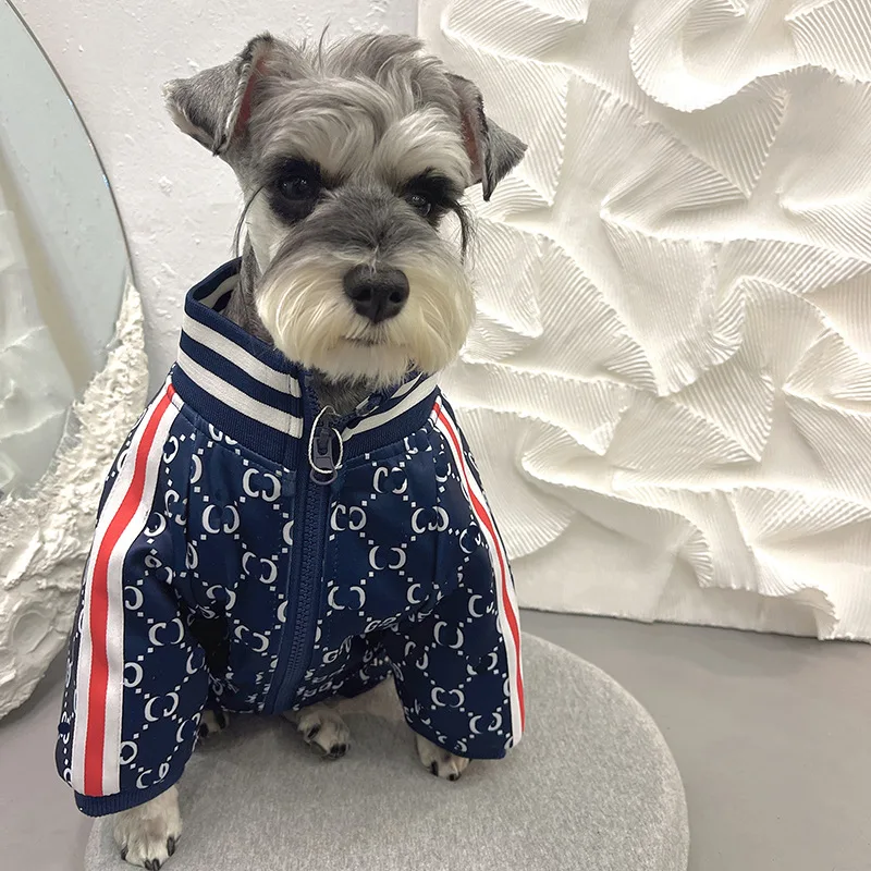 Pet Cat Dog Fashion Striped Ribbon Jacket Clothes Trend Collar Blue Jacket Sweater Small Medium-Sized Dog Pet Clothes Decoration
Pet Cat Dog Fashion Striped Ribbon Jacket Clothes Trend Collar Blue Jacket Sweater Small Medium-Sized Dog Pet Clothes Decoration