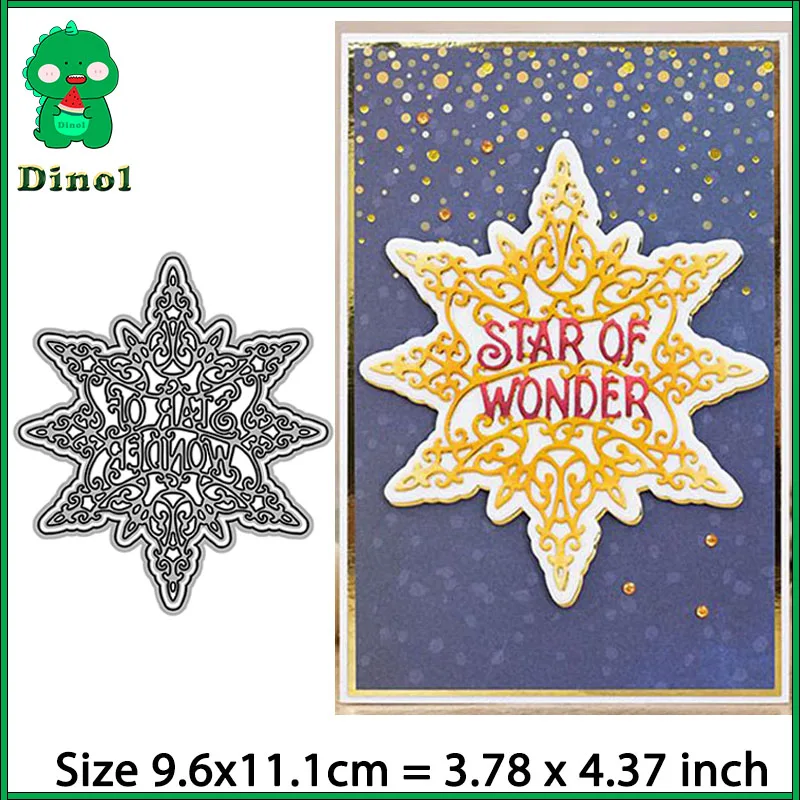 Dinol Christmas Snowflake Star of Wonder Metal Steel Cutting Dies Decoration DIY Scrapbooking Photo Album Embossing Paper Cards
Dinol Christmas Snowflake Star of Wonder Metal Steel Cutting Dies Decoration DIY Scrapbooking Photo Album Embossing Paper Cards