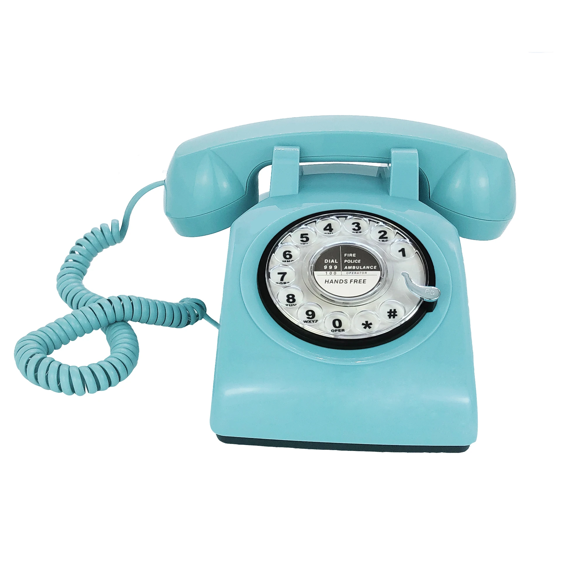 Blue Retro Telephone Classic Vintage Rotary Dial Hands Free Landline Phone for Home/Office/Hotel, Antique Phones for Senior Gift
Blue Retro Telephone Classic Vintage Rotary Dial Hands Free Landline Phone for Home/Office/Hotel, Antique Phones for Senior Gift