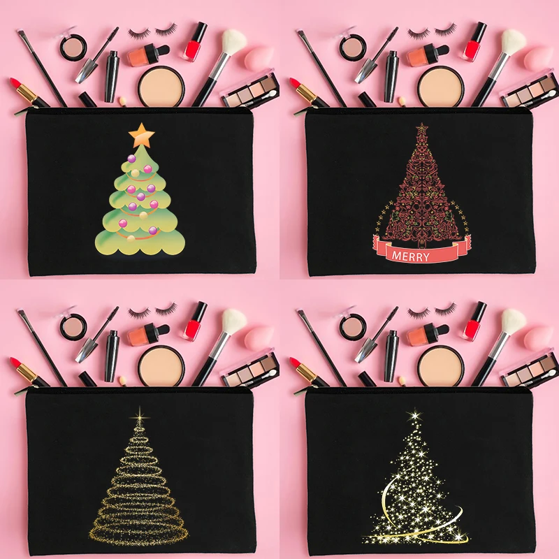 Christmas Tree Print Women Zipper Canvas Make Up Bag Travel Small Cosmetic Bag Female Lipstick Bag Custom Bridesmaid Clutch
Christmas Tree Print Women Zipper Canvas Make Up Bag Travel Small Cosmetic Bag Female Lipstick Bag Custom Bridesmaid Clutch
