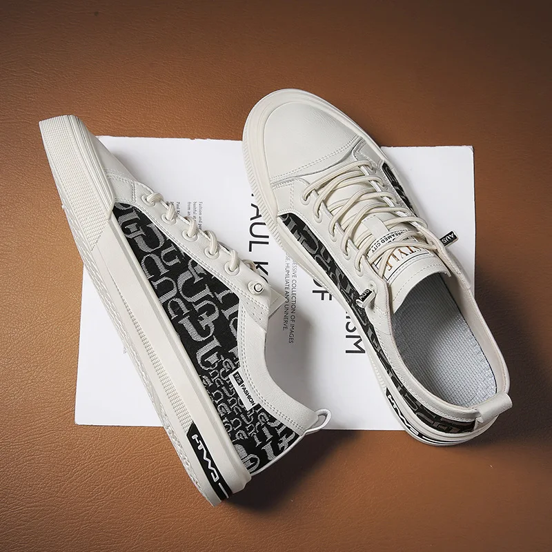 Men Fashion Casual Shoes 2022 Summer Leather Canvas Patchwork Flats Skateboard Shoes Street Cool Letter Print Loafers
Men Fashion Casual Shoes 2022 Summer Leather Canvas Patchwork Flats Skateboard Shoes Street Cool Letter Print Loafers