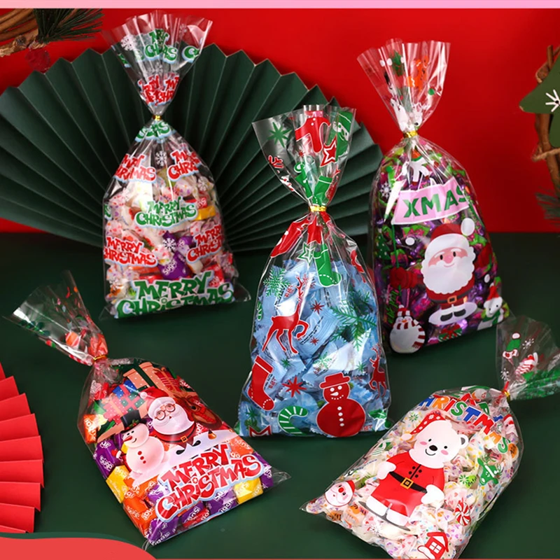 50Pcs Santa Claus Dog Paw Print Plastic Bag Candy Cookie Baking Gift Bag Christmas Party Tie Silk Seal Pocket
50Pcs Santa Claus Dog Paw Print Plastic Bag Candy Cookie Baking Gift Bag Christmas Party Tie Silk Seal Pocket