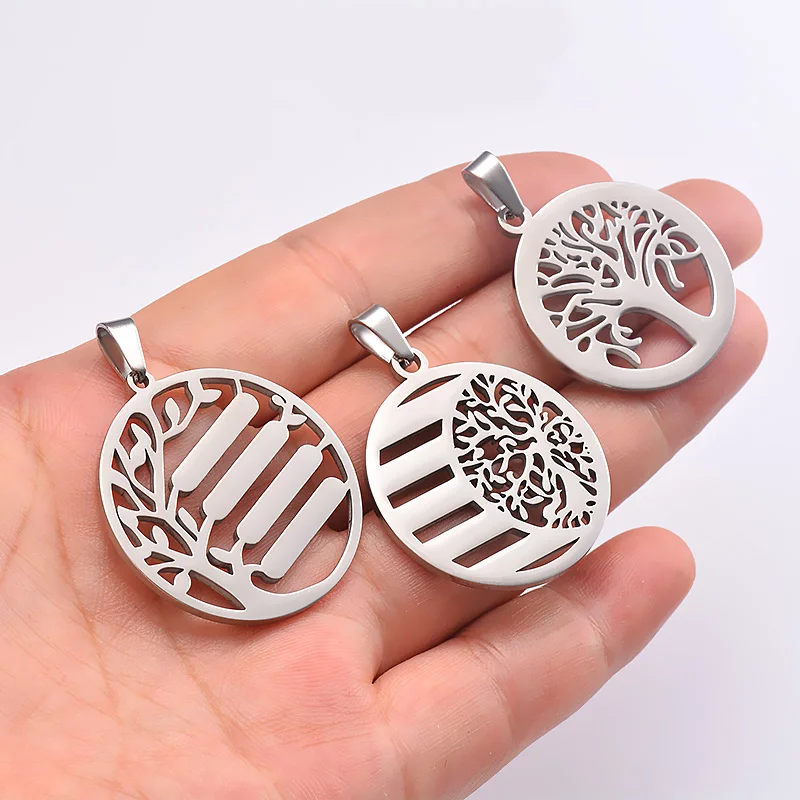 3pcs/lot Stainless Steel Hollow Tree of Life Charms 28mm 30mm 32mm Round ID Tag Pendants for DIY Jewelry Making Handmade Finding
3pcs/lot Stainless Steel Hollow Tree of Life Charms 28mm 30mm 32mm Round ID Tag Pendants for DIY Jewelry Making Handmade Finding