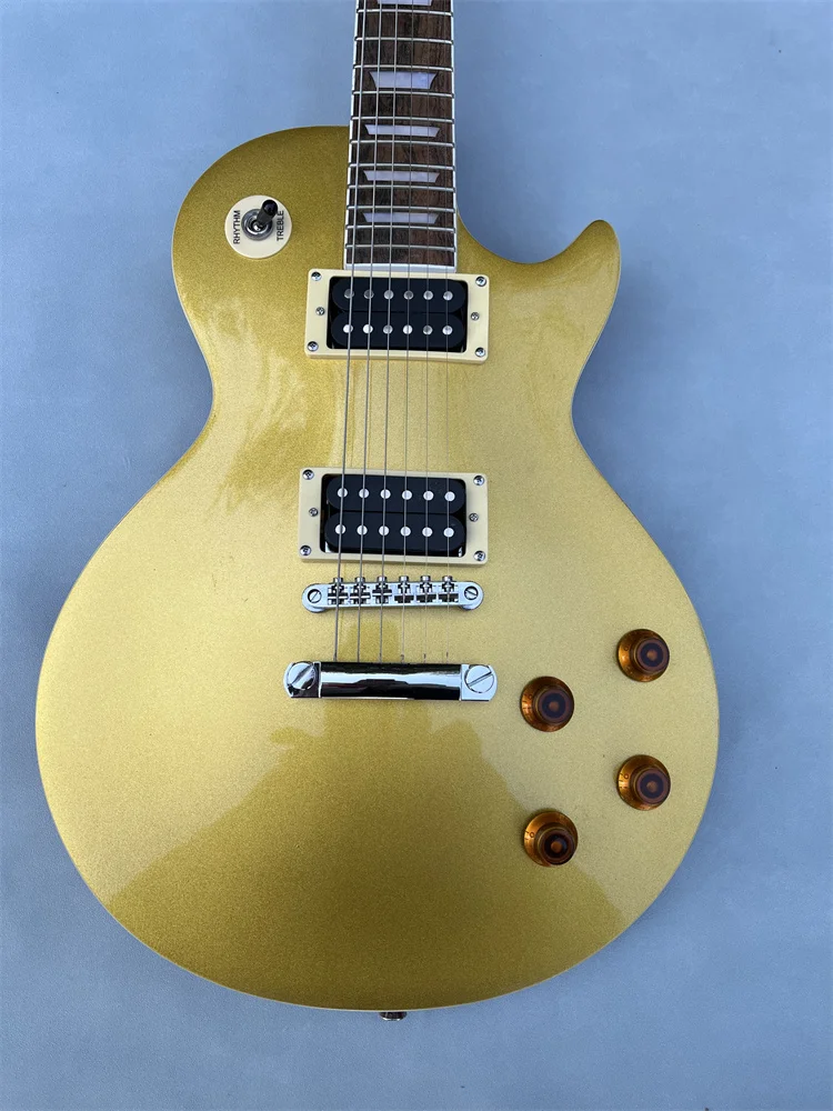 2023 High quality 6 strings electric guitar LP electric guitar, Golden electric guitar Chrome hardware Free shipping
2023 High quality 6 strings electric guitar LP electric guitar, Golden electric guitar Chrome hardware Free shipping