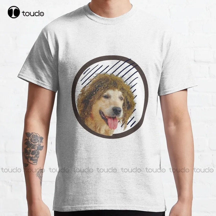 

Классическая футболка с собакой и париком, пляжные рубашки для мужчин, Модная креативная забавная футболка для отдыха в стиле Харадзюку, женская спортивная ретро футболка в стиле хип-хоп