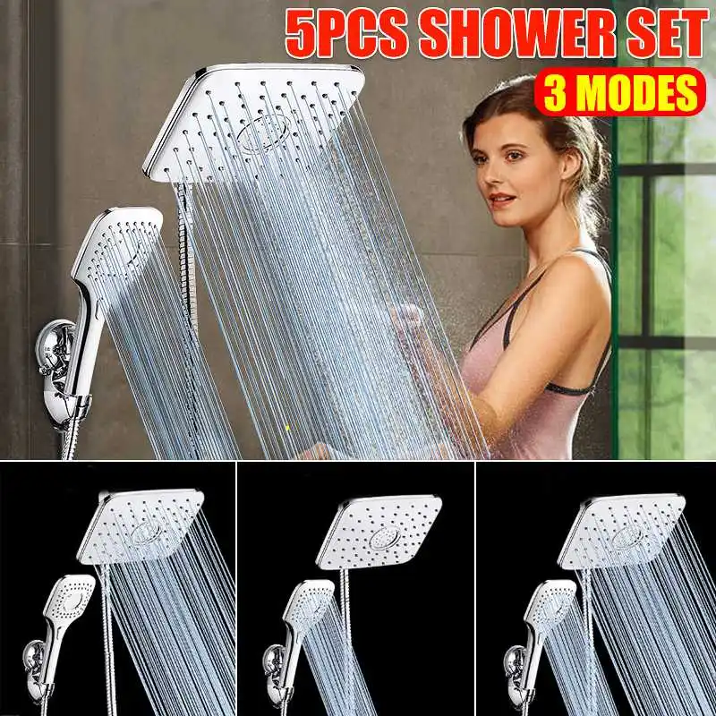 5pcs/set Shower Head System Bathroom Rainfall Shower Faucet Set Bathtub Faucet Shaped Shower Head Water Saving Shower Mixer
5pcs/set Shower Head System Bathroom Rainfall Shower Faucet Set Bathtub Faucet Shaped Shower Head Water Saving Shower Mixer
